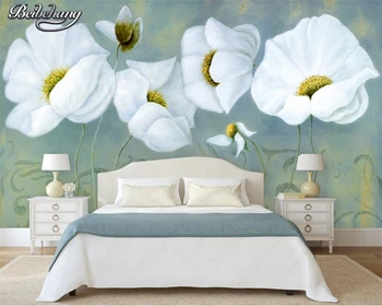 

Beibehang Custom 3d photo wallpaper flower poppy flower wallpaper kitchen living room bedroom TV 3d wallpaper modern painting