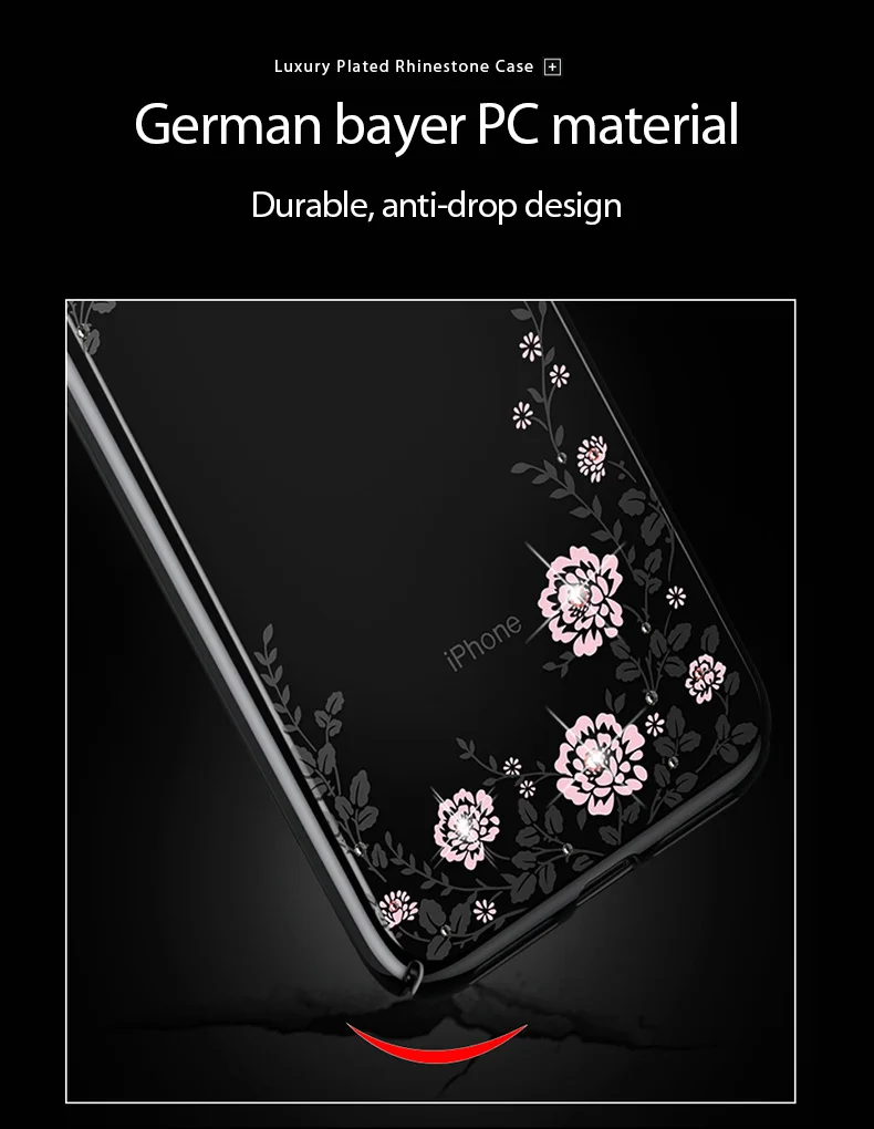 KINGXBAR Cover for iPhone Xs Flower Luxury Case for iPhone Xs Max Case Transparent for iPhone Xs Cover Fashionable for iPhoneXS  (7)