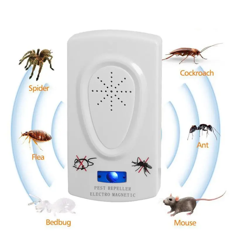 

1pc Ultrasonic Mouse Cockroach Pest Repeller Device Insect Rats Spiders Mosquito Killer Pest Control Household Pest Rejecter