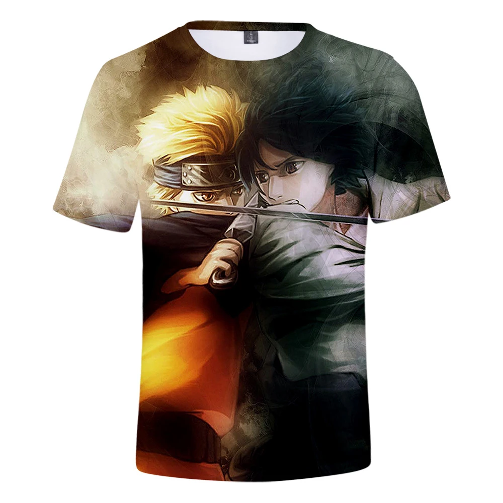 Men T shirt Summer Casual Naruto t shirt Men Japanese Harajuku style boy / girl T-shirt 2019 printing anime Naruto 3D T shirt