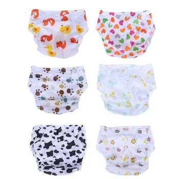 

Baby Cartoon Adjustable Diapers Kids Learning Printed Mesh Breathable Cloth Diaper Reusable Baby Nappy Training Pants