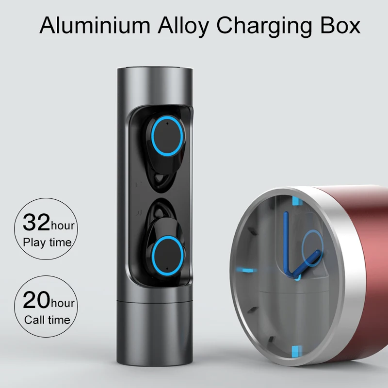 YTOM Deep bass Bluetooth 5.0 Wireless Earphone Earbuds Waterproof Headphone with Charging Box For Apple iPhone 5 6 7 8 X Sony