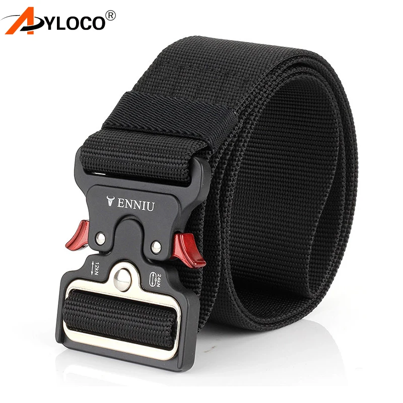 

Automatic Buckle Tactical Belt Men Army Heavy Duty SWAT US Soldier Combat Military Belt Safety Waistband 1000D Nylon Belt 5cm