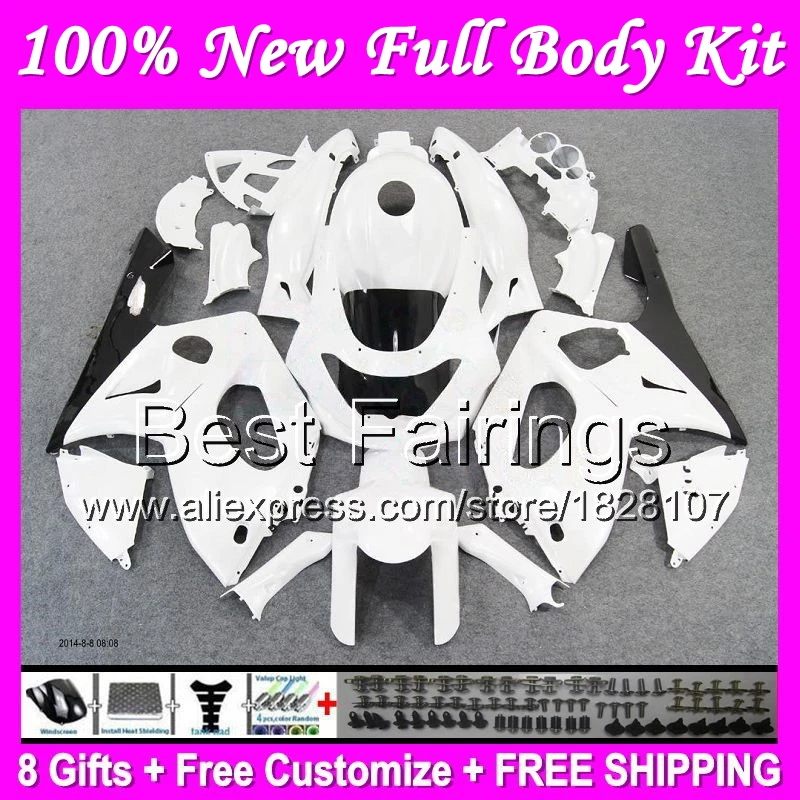 

Fairing+Tank For YAMAHA YZF600R 96-07 YZF600 R B9 White black YZF 600R 600 1996 1997 1998 1999 2000 Glossy white 2001 +Decal