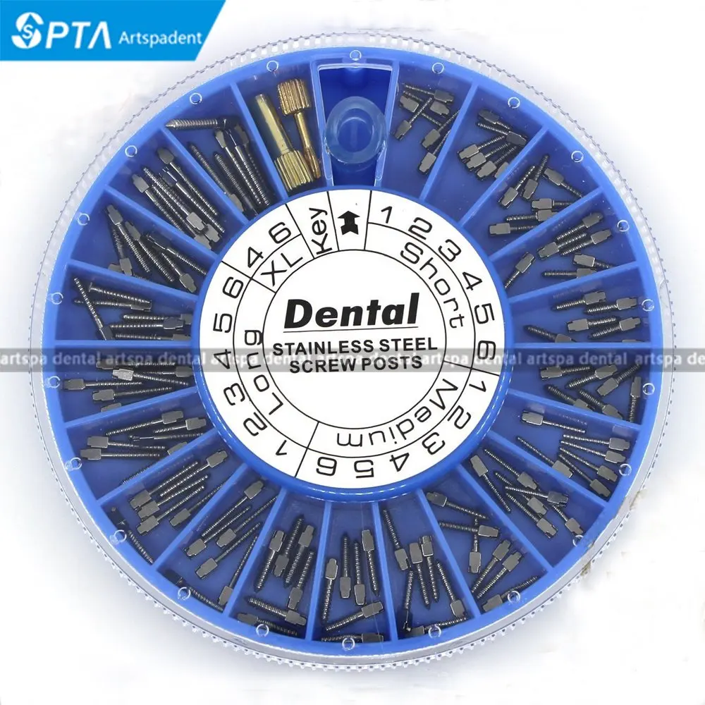 240 шт Ассорти стоматологические Конические Винтовые посты наборы для заправки 24k позолоченные