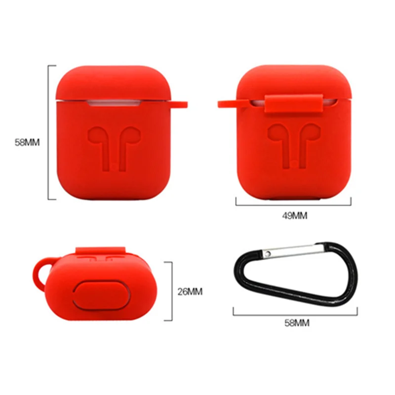 5Pcs/Set Silicone Wireless Bluetooth Earphones Case For Airpods Apple i10 i30 TWS Earbud Earphone accessories Protective Cover