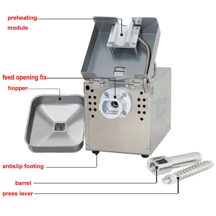 110 В/220 В Автоматическая пресс-машина для масла орехи семена пресс для масла er пресс-машина из нержавеющей стали холодный горячий пресс экстрактор масла