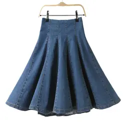 Плиссированная Джинсовая Мини-Юбка Saia джинсовая юбка летняя высокая талия юбки женские короткие корейские Faldas Mujer Moda 2019 Jupe Femme одежда