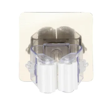 

1pc PVC+ PP Wall Mounted Mop Organizer Holder Brush Broom Hanger Storage Rack Kitchen Tool save space