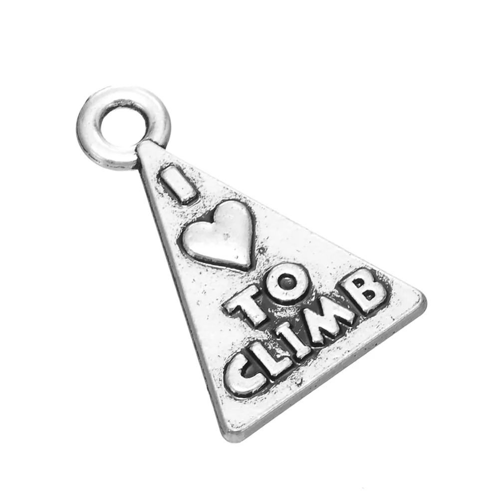 

i love to climb Words Letter Charms