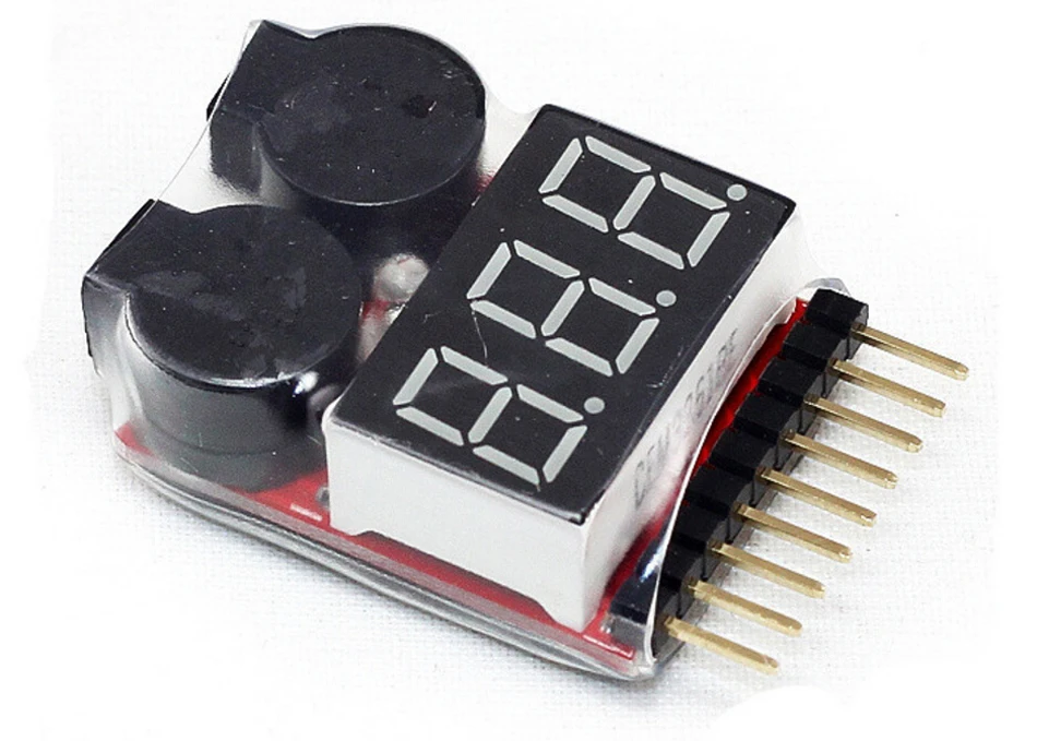 

1-8 s lipo led indicatore di tensione checker tester low voltage buzzer alarm 2017 hot new product