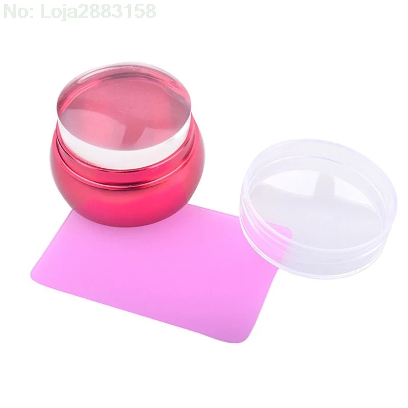 

Silicone Nails Art Stamper with Scraper Manicure Stamp Template Tools