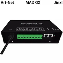 led artnet controller supports artnet protocol,4 universes,DMX512 controller,work with MADRIX,Jinx!,etc.drive max 4096 pixels