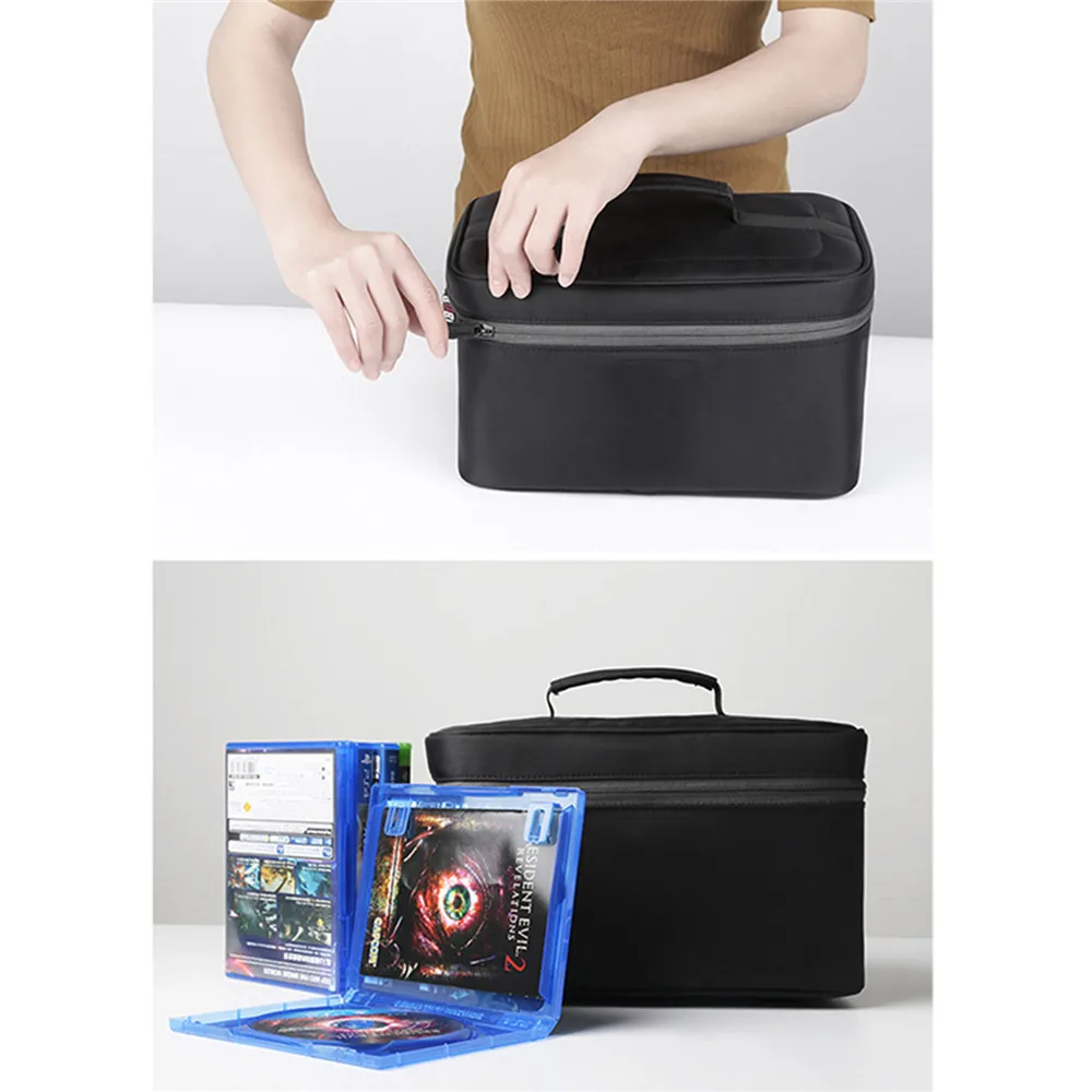 Large Capacity CD Discs Storage Bag for Xbox One PS4 /PS4 PRO Game Disc Carrying Case Travel Portable Storage Cover Case Box