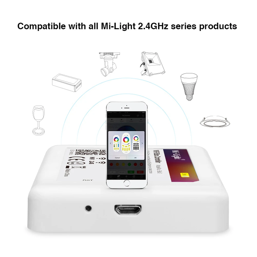 Milight 4 зоны беспроводной 2 4G RF Wifi iBox управление RGB CCT led IOS Andriod APP пульт