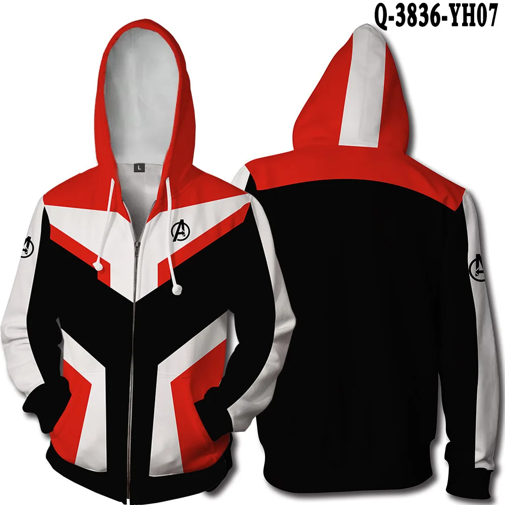 Avengers Endgame Quantum Realm Sweatshirt Jacket Advanced Tech Hoodie Cosplay Costumes 2019 new superhero Iron Man Hoodies suit