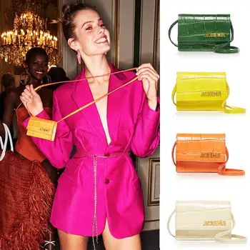 

Brand Design Women Small Messenger Bag Mini Flap Girl Fashion Purses Clutch Candy Color Lingge Alligator Design Change Money Bag