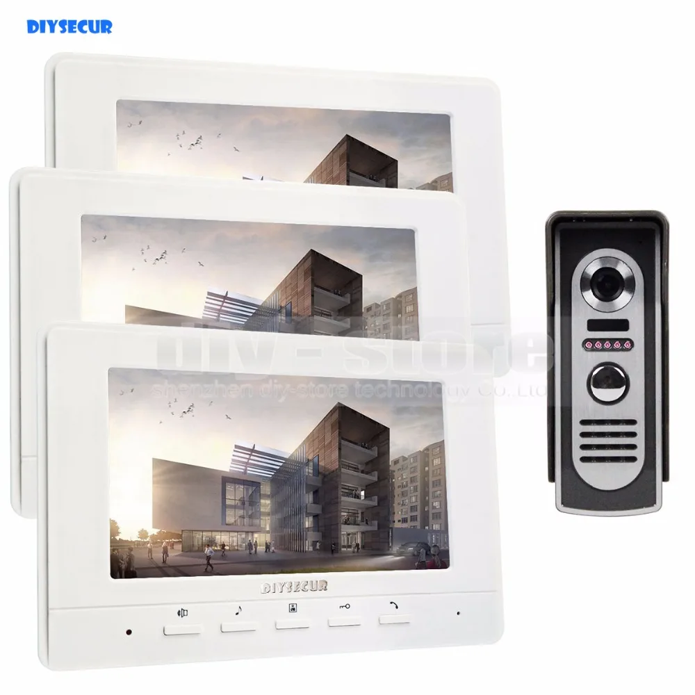 

DIYSECUR 7inch Video Intercom Video Door Phone 600TV Line IR Night Vision Outdoor Camera for Home / Office Security System
