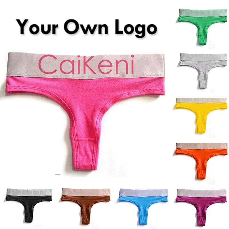 

Customize Women Underwear Lingerie Sexy cotton Panties for Women String Thongs Solid G-String Briefs Panties Underwear