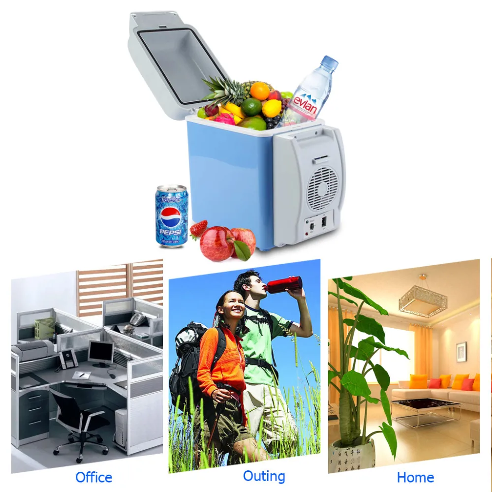 Excelvan Универсальный 7.5L мини-холодильник для автомобиля для дома путешествия 2 в 1 охладитель подогреватель 12 в холодильник Авто поставка