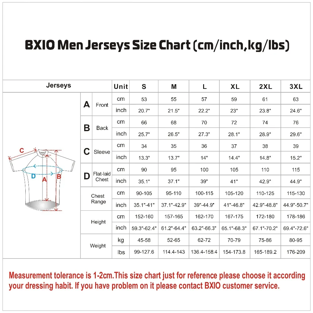 Men Jersey Size