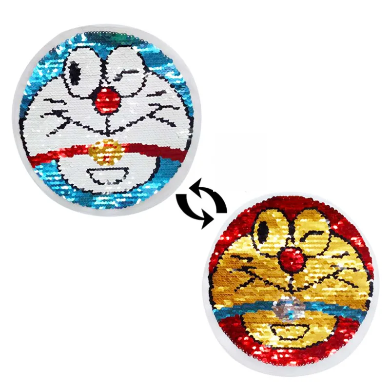 

Cat Reversible Change color Sequins Sew On Patches for clothes DIY Patch Applique Bag Clothing Coat Crafts NL381