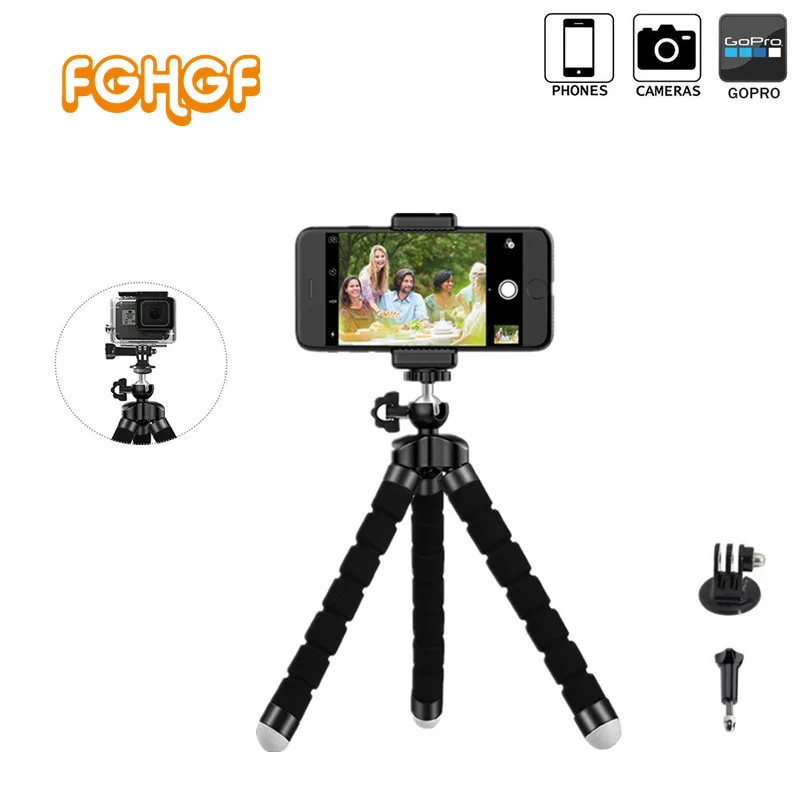 Mini Flexible Sponge Octopus Tripod for iPhone Samsung Xiaomi Huawei Mobile Phone Smartphone Tripod for Gopro Camera DSLR Mount