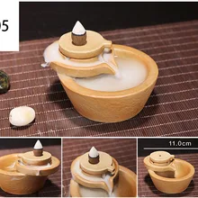 Керамическая курильница, украшение для домашнего декора, ароматерапия, дымовая палочка, ладан, курильница, основа, курильница+ 10 конусов для благовоний