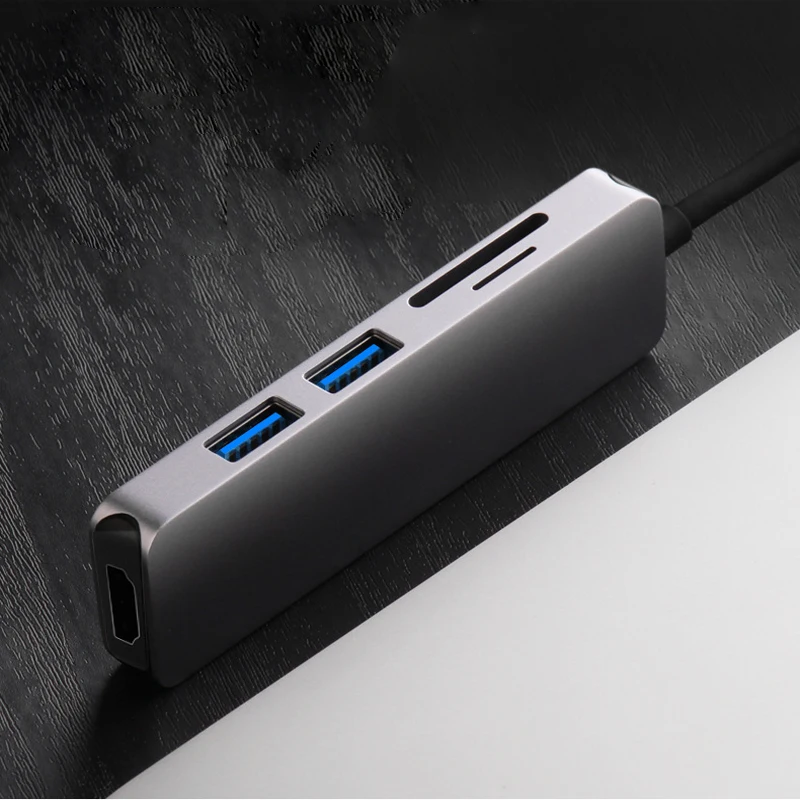 Тип с разъемами типа c и 2-портовый USB3.0HUB+ HDMI+ SD/устройство для считывания с tf-карт новые продукты для ноутбука Macbook конвертер зарядки