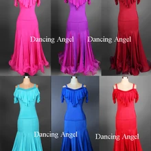 Настроить вальс Латинской Сальса Танго Румба ча-ча быстрый шаг фокстрот Бальные современный квадратный Танцы практика платье для танцев