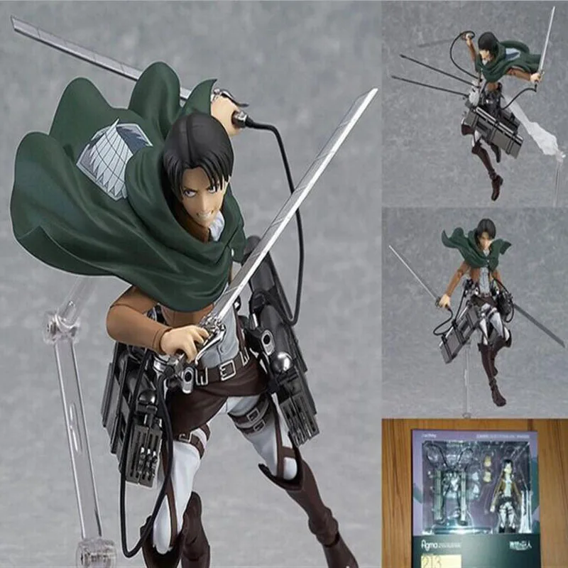 Anime Attack on Titan Eren Mikasa Ackerman Levi/Rivaille PVC Action Figure Model Toy Y6248