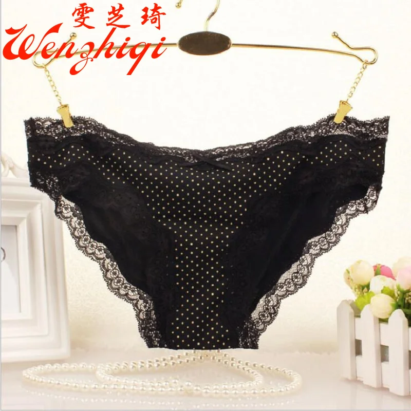 Ladies underwear, sexy lady waist lace panties bows flounces sexy