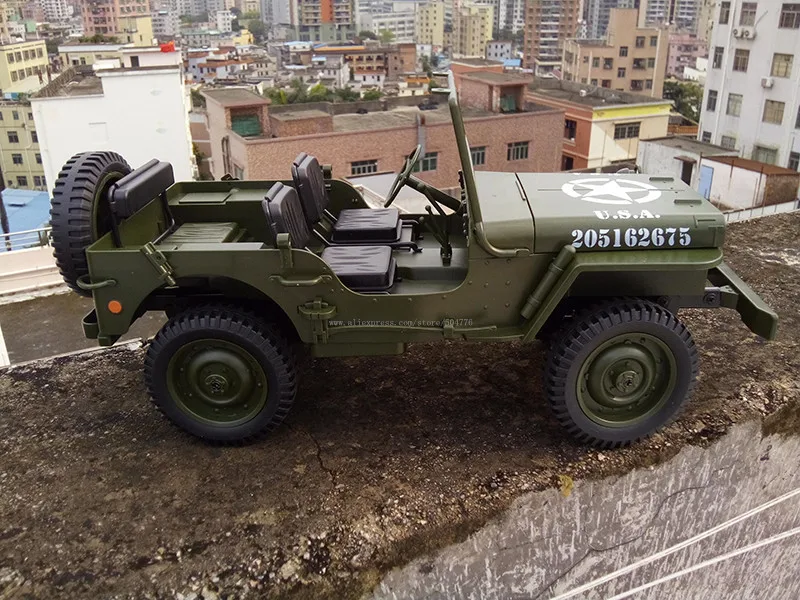 Rc-car-1: 10 Радиоуправляемая машина 1/10 масштаб 4X4 вал приводной поезд U. S.4wd внедорожный Военный джип Радиоуправляемый автомобиль игрушки для детей