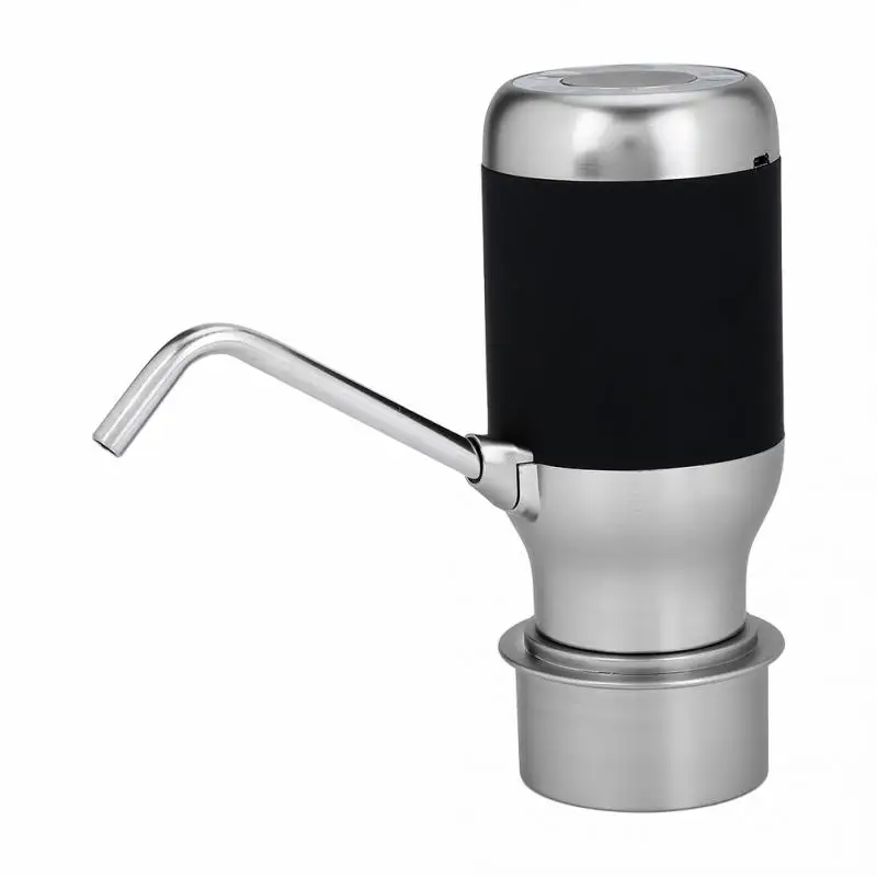 Беспроводная электрическая автоматическая бутылка для воды насос умный диспенсер с USB Перезаряжаемый Электрический аккумулятор питьевой насос для бутыля с водой - Цвет: Черный