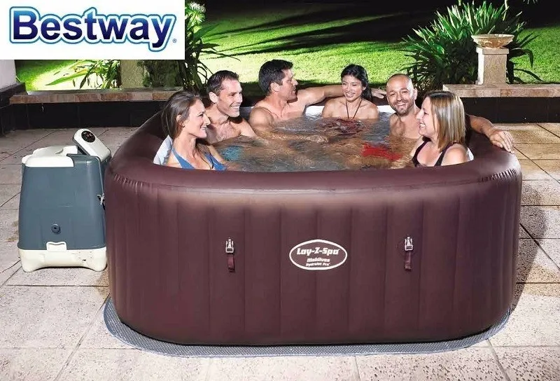 54173 BestWay 201x201x80 см Maldives HydroJet Pro SPA 79x79x31," Квадратное Надувное массажное Отопление для спа-бассейна для 5~ 7 мужчин