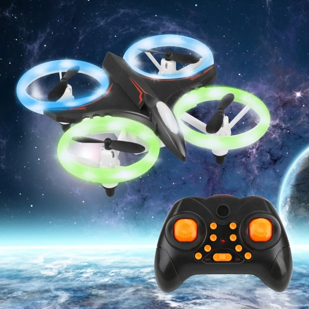 D6 мини неоновая Drone RC Квадрокоптер беспилотный летательный аппарат с удержания