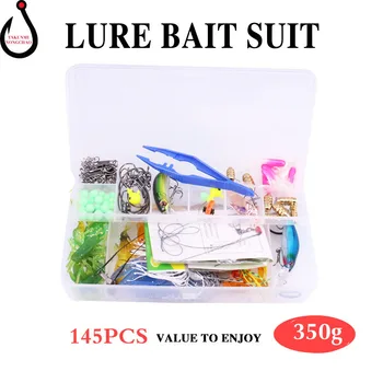 

New Bionic Lure Kit Soft Bait Suit 145 PCS/Lot Fishing Accessories Fishing Tackle Artificial Silicone Bait Wholesale LD-79