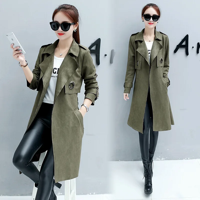 Mince Couleur 2 Coupe Pure D'hiver Sauvage 4 Femmes De Laçage Al79283 Daim 3 Automne Mode 2017 Longue Tempérament Nouvelle Et 1 5 vent Section qwxOw1Pf