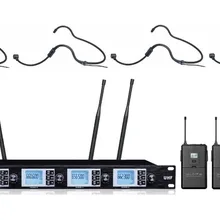 Bolymic microfono condensador четыре канала UHF Беспроводной microfono речи микрофон гарнитуры Системы