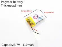 Liter energy battery polymer lithium battery 301423 3 7V 110MAH 301525 MP3 MP4 MP5 GPS DVD