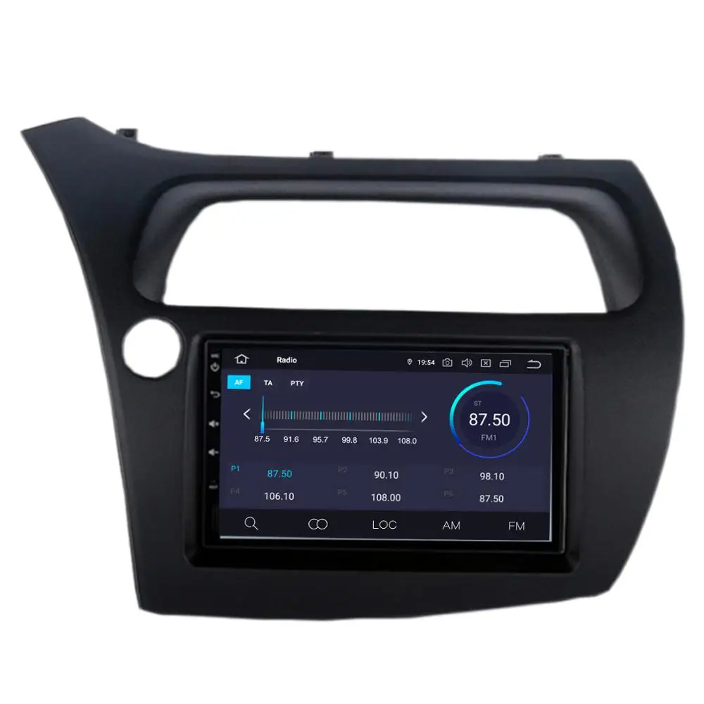 Clearance HFCYJIA Android 9.0 System Car Head Unit Radio For Honda CIVIC Auto GPS Navi 2+16G RAM WIFI OBD DVR SWC BT AUX Mirror Phone 3
