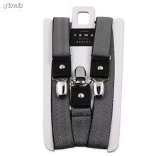 YBMB Модная рубашка подтяжки мм 25 мм ширина 3 зажимы y-образный унисекс полностью регулируемые подтяжки Синтетическая кожа заклепки Новинка
