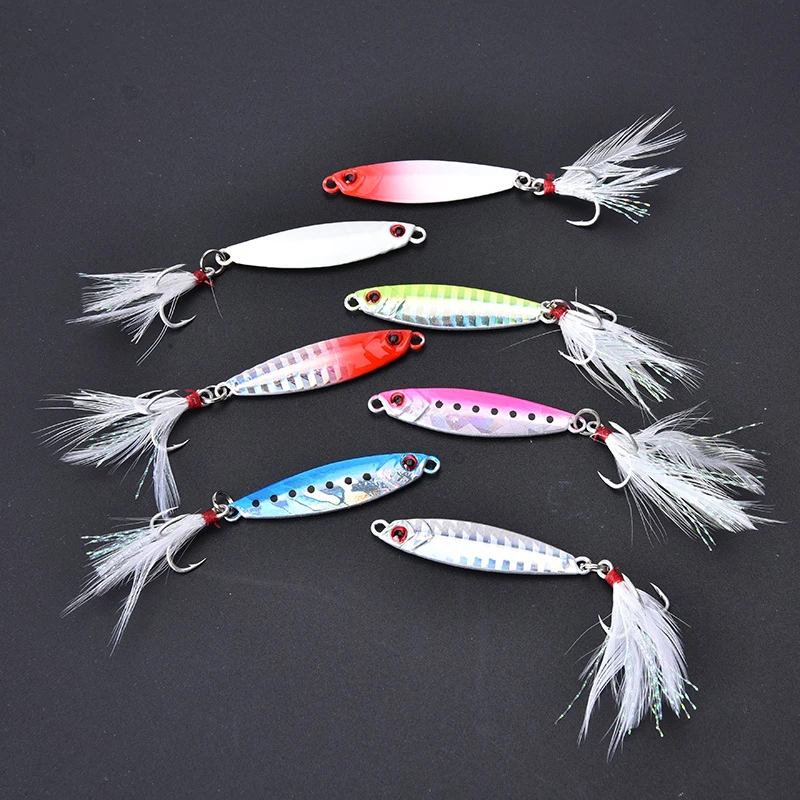金属ジグルアー 10 グラムジギングルアーリード魚ルアーパイクため釣り 7 色 Fishing Lures Aliexpress