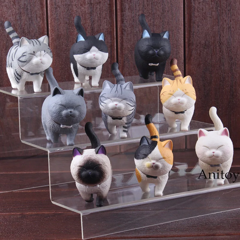Cartoon Lovely Kawaii Cats Neko Action Figure PVC Cat Figure Decoration