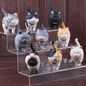 

Cartoon Lovely Kawaii Cats Neko Action Figure PVC Cat Figure Decoration Animal Figures Toys Dolls 9pcs/set