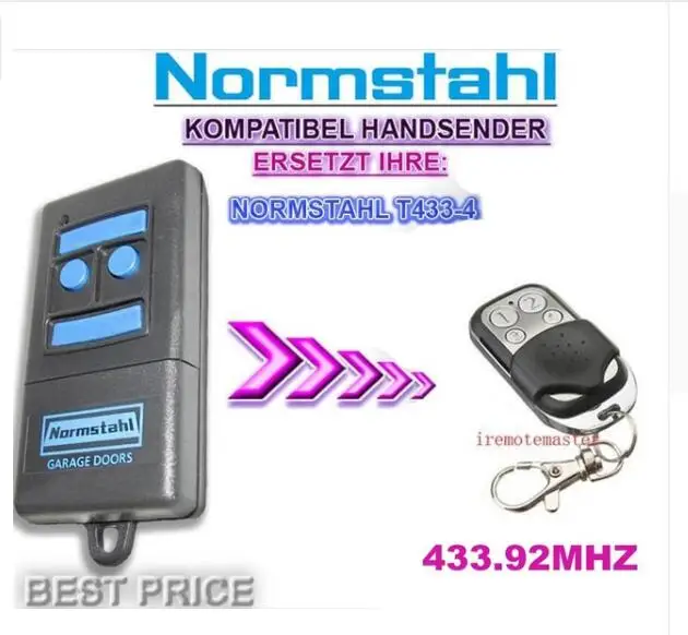 Normstahl T433-4 совместимый запасной пульт дистанционного управления 433 92 МГц