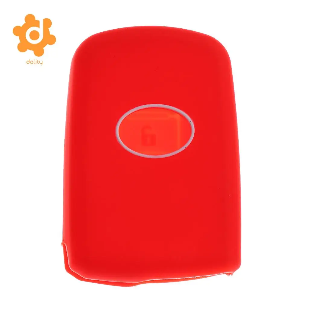 2X Silicone Car Key Shell Fob Case Cover for Toyota Avalon RAV-4 Red+Blue