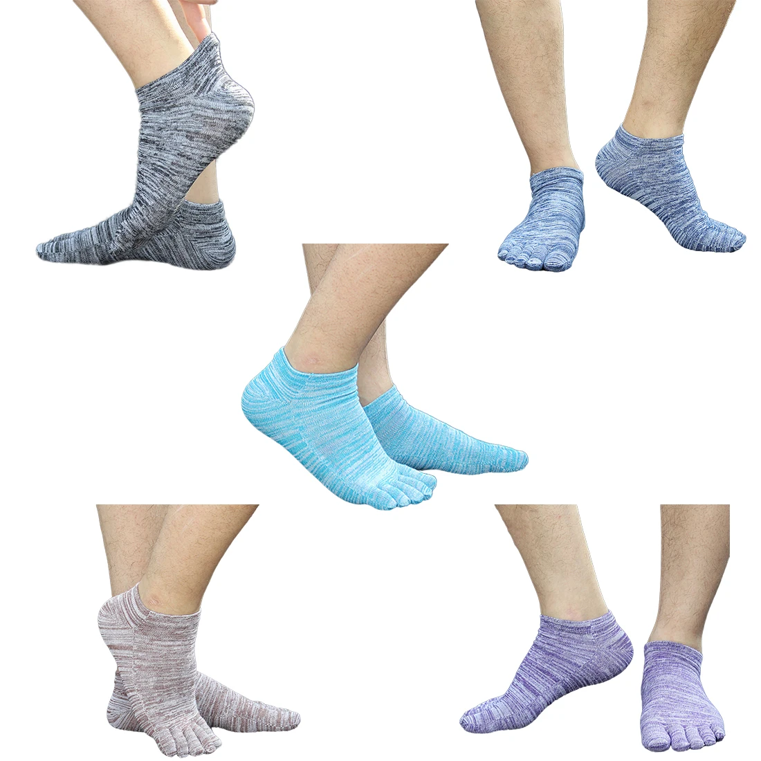Топ продаж 5 цветов мужские хлопковые носки летние пять пальцев носки для мужчин модные дышащие носки с пальцами лодыжки носки