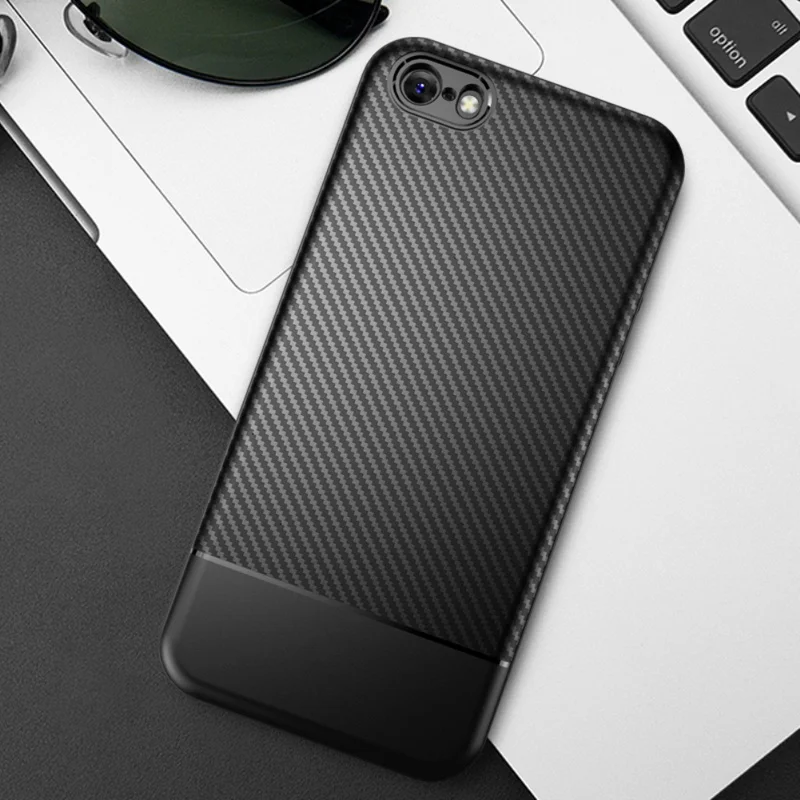 Чехол для iphone 6 модных углеродного волокна Текстура телефона чехлы X 7 8 плюс xs max xr 5