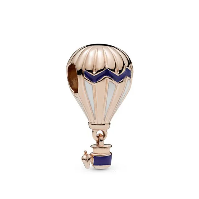 

SIENTO 100% 925 Sterling Silver New 2019 Summer 788055ENMX Rose Air Balloon Charm Fit Bracelet Necklace Women Gift Jewelry